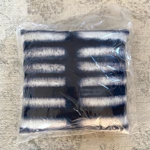 Blue and white accent pillow from Minted